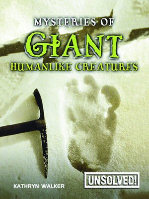 cover image of Mysteries of Giant Humanlike Creatures